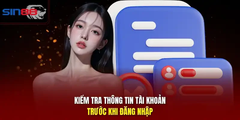 Kiểm tra thông tin tài khoản trước khi đăng nhập