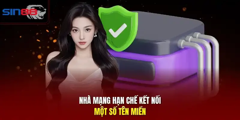 Nhà mạng hạn chế kết nối một số tên miền.